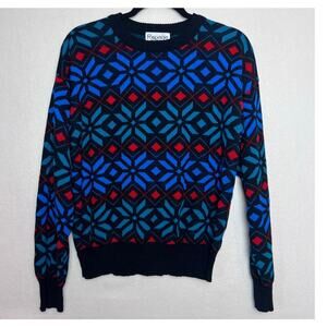 Repage Vintage Women's Long Sleeve Crew Neck Geometric Sweater Size Medium